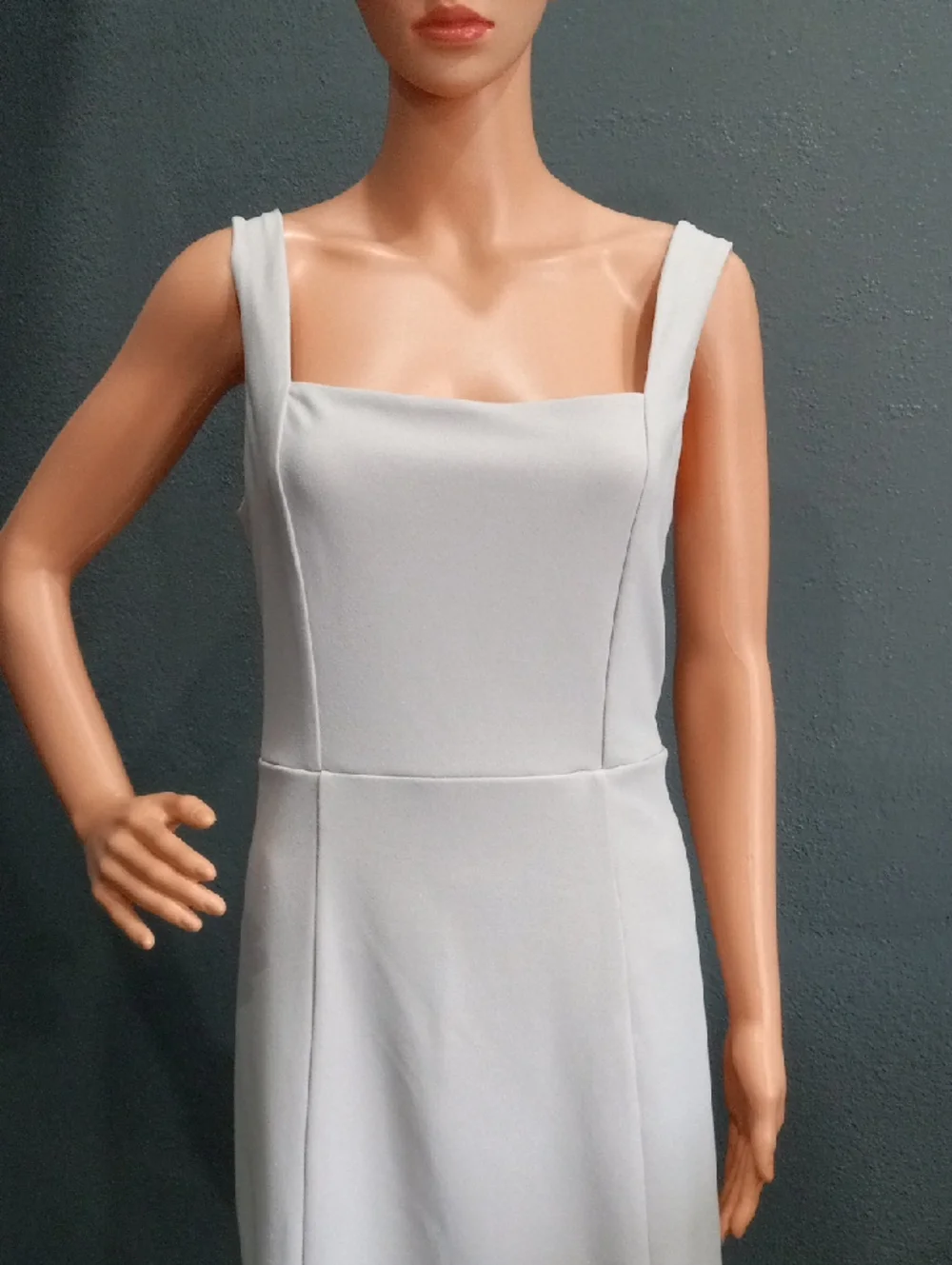 Show Me Your MuMu Elegant Square-Neck Maxi Dress with Front Slit